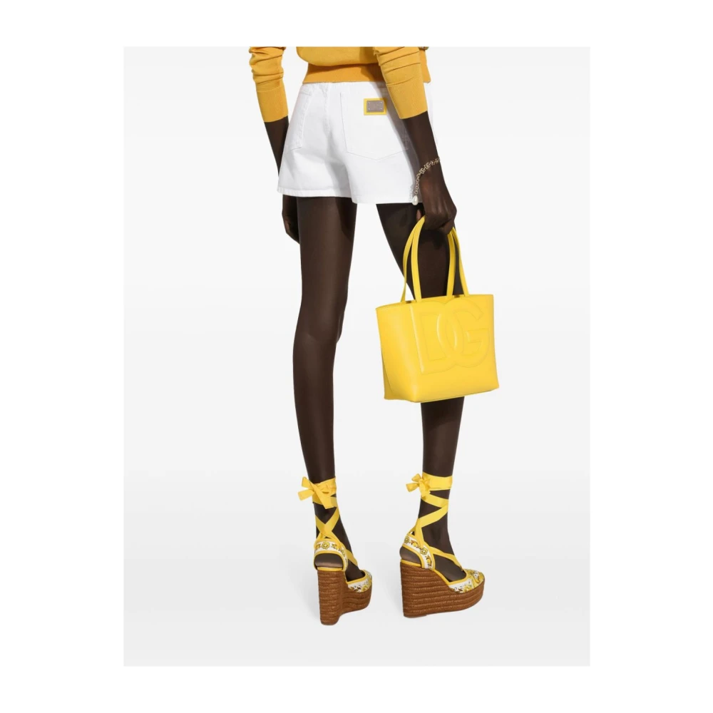 Dolce & Gabbana Witte Katoenen Shorts met Zakken White Dames