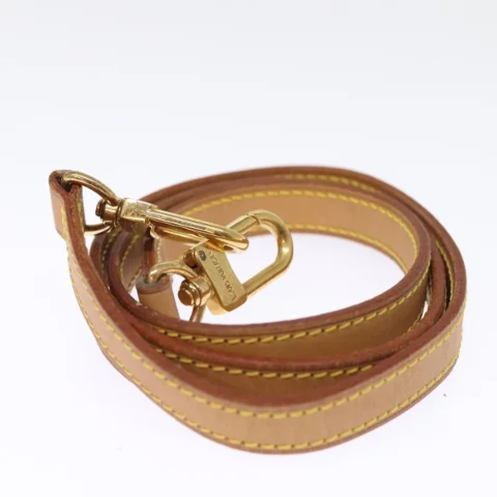 Louis Vuitton Vintage Pre-owned Leather home-office Beige Dames