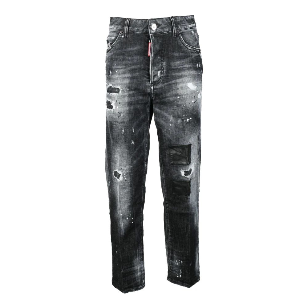 Dsquared2 Stijlvolle katoen-elastaan jeans Black Dames
