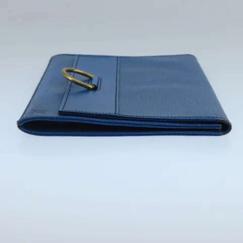 Louis Vuitton Vintage Pre-owned Leather clutches Blue Dames