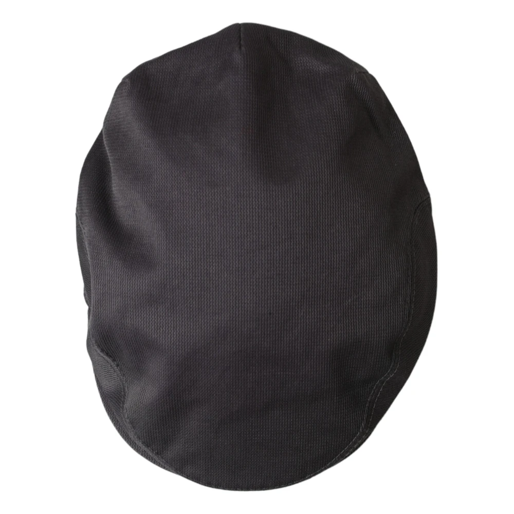 Dolce & Gabbana Grijze Katoenen Newsboy Cap Gray Heren