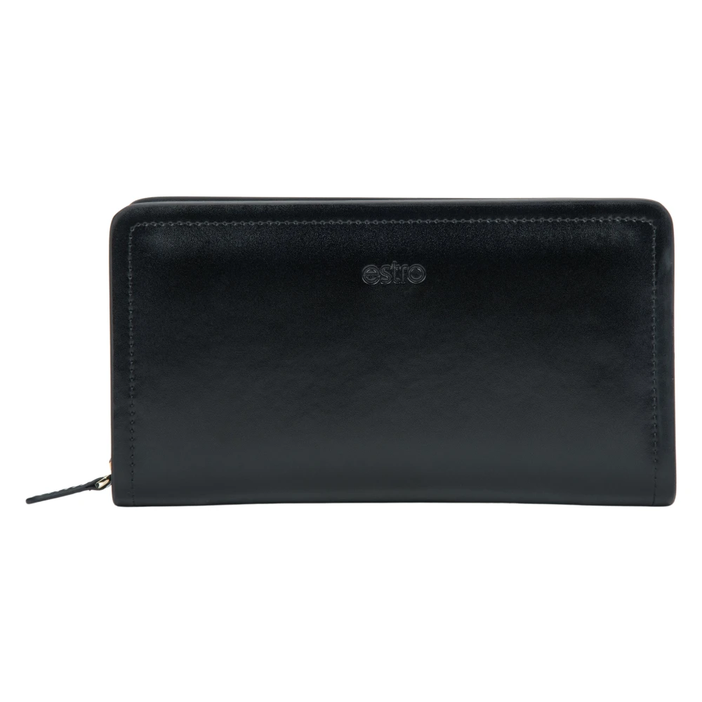 Estro Women's Black Wallets & Cardholders, One Size, Continental Wallet