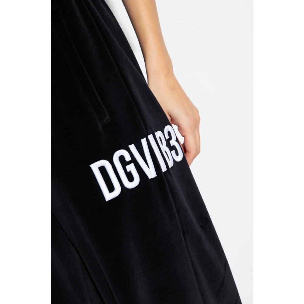 Dolce & Gabbana Fluwelen broek Black Dames