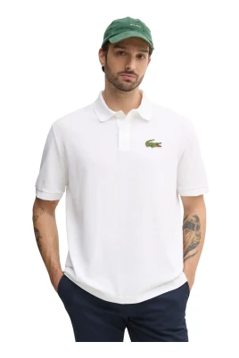 L.12.12 Piqué Badge Polo i lös passform