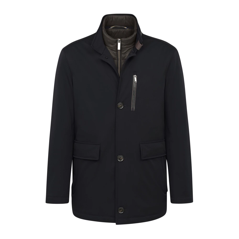 Bugatti Uomo Blu Giacca Invernale Scuro Elegante