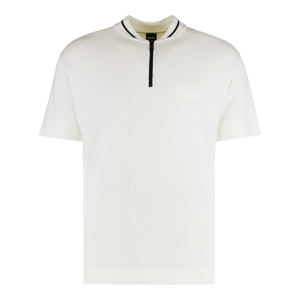 Hugo Men's White Polo Shirts, Xs, Polo In Mixed Cotton