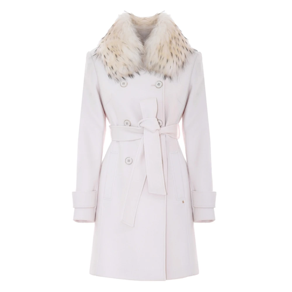 Kocca Jas met bontkraag Beige Dames