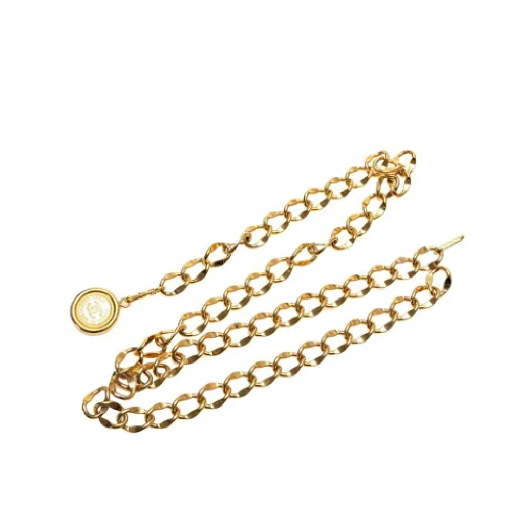Chanel Vintage Pre-owned Metal belts Yellow Dames