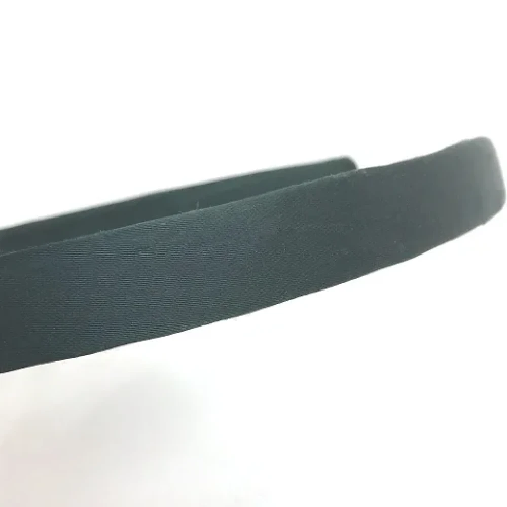Chanel Vintage Pre-owned Satin hair-accessories Black Dames