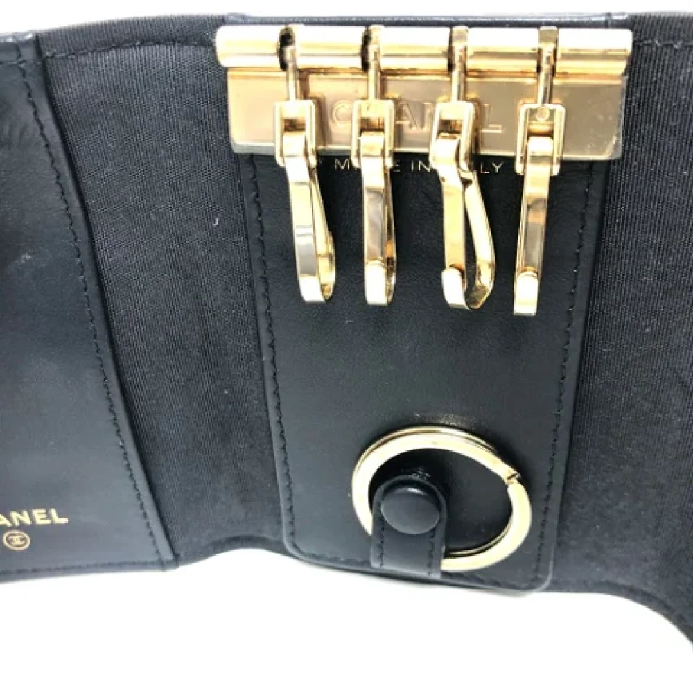 Chanel Vintage Pre-owned Leather key-holders Black Dames