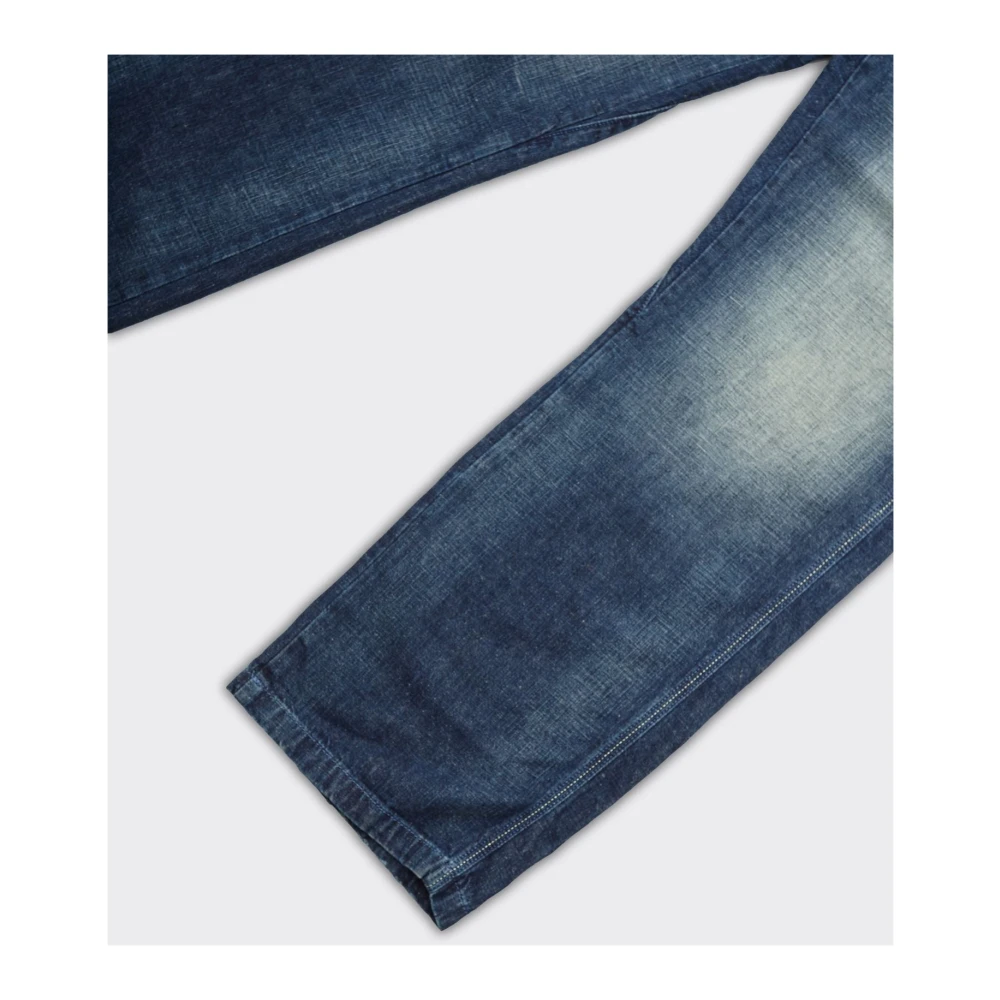 Diesel Wijde Denim Jeans in Blauw Blue Heren