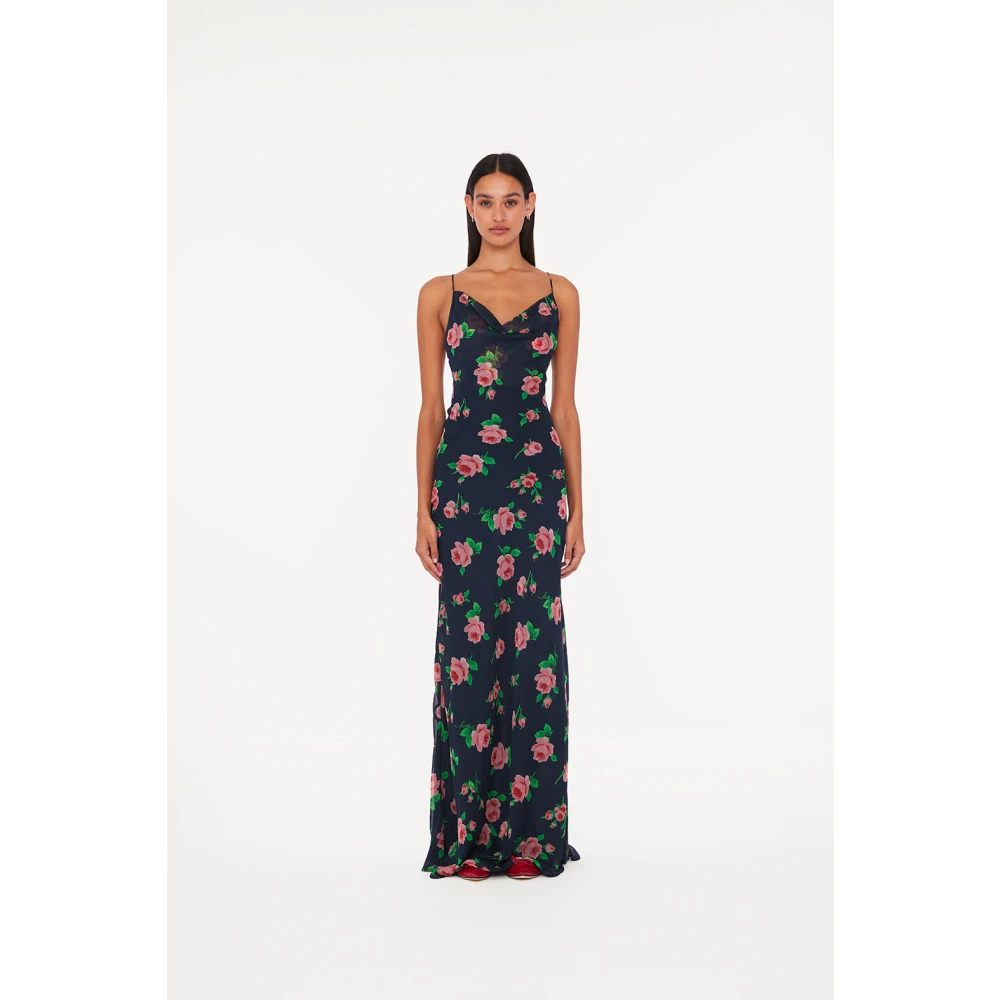 Rotate Birger Christensen Chiffon Maxi Slip Dress Multicolor Dames