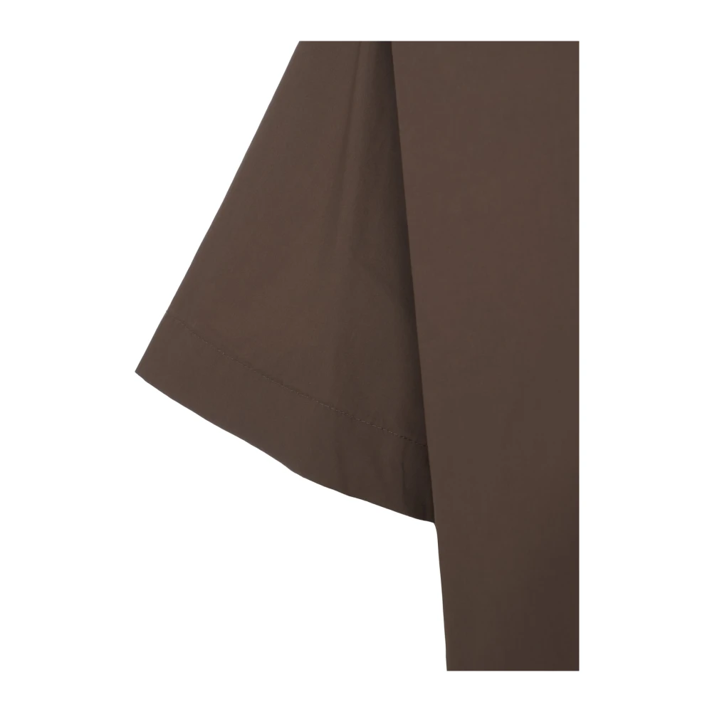 8pm Bruine Cropped Shirt met Knoopsluiting Brown Dames