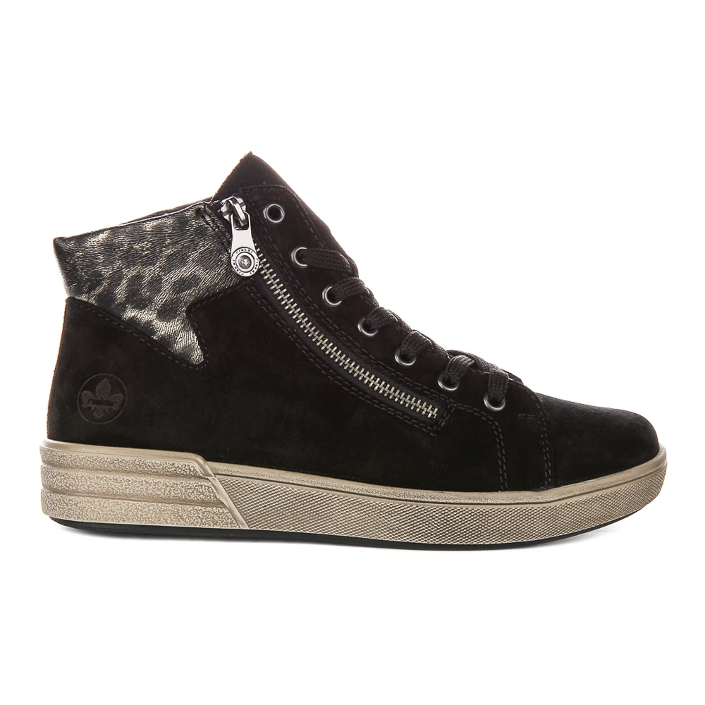 Rieker Black Sneakers, Female, 8 Uk, X0709-00 Lace-Up Boot