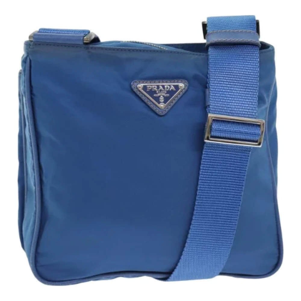 Prada Vintage Pre-owned Nylon prada-bags Blue Dames