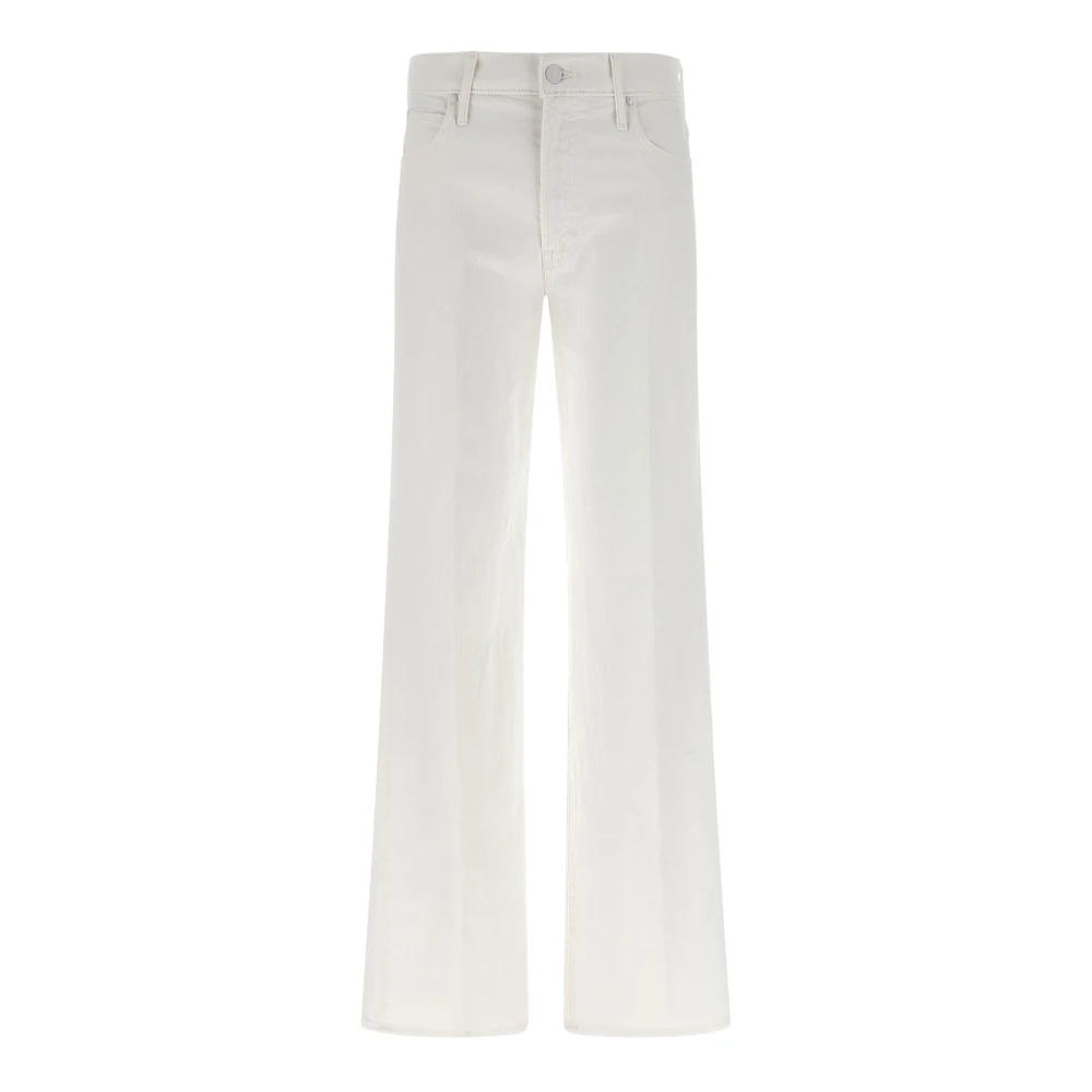 Mother Women's White The Kick It Jeans - Wide Jeans - W30 - Jeans