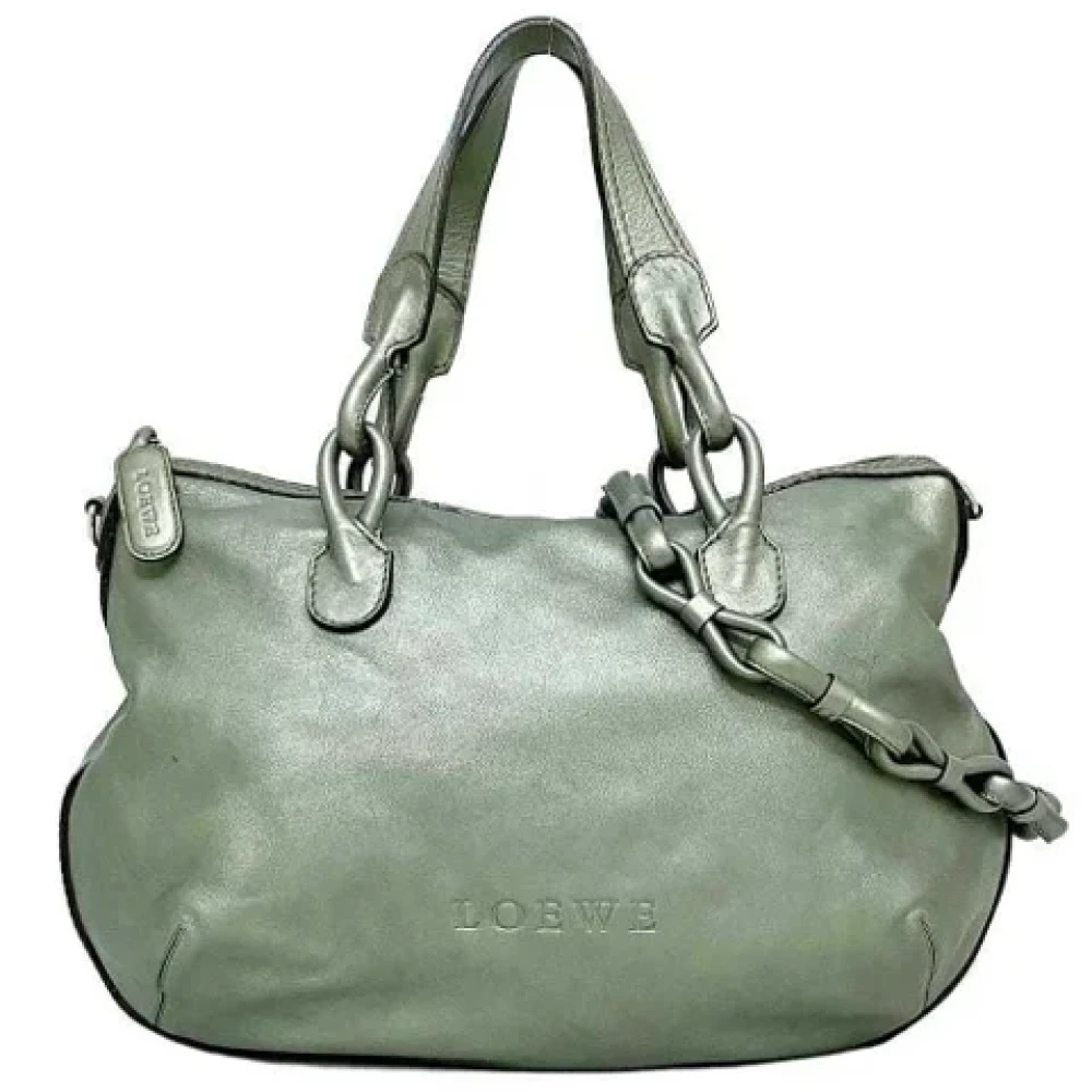 Loewe Pre-owned Fabric handbags Green Dames