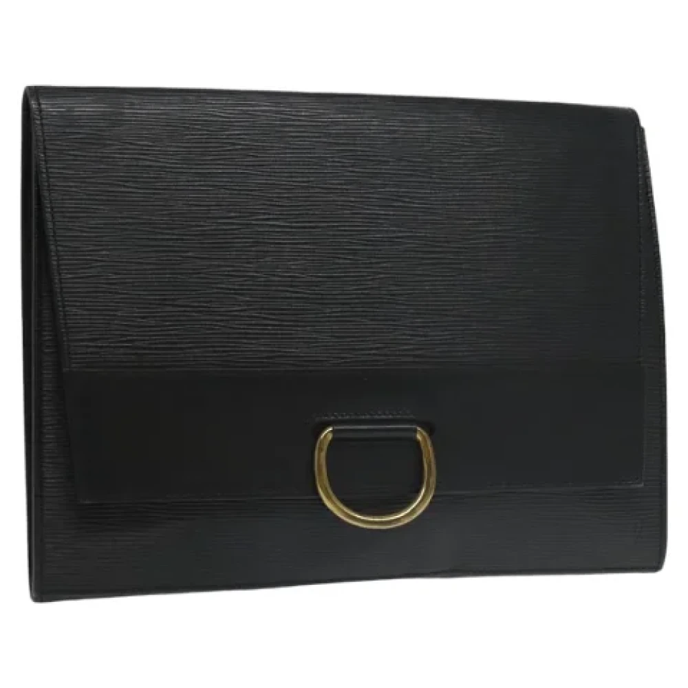 Louis Vuitton Vintage Pre-owned Leather clutches Black Dames