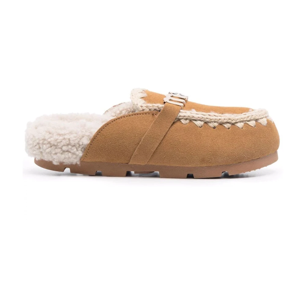 Mou Casual Brown Leather Mules - Female - Mules - Brown - 3 Uk - Shoes