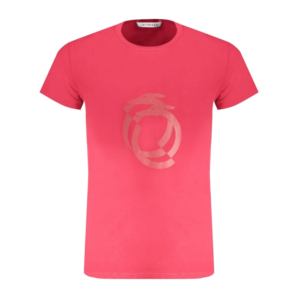 Trussardi Rode Heren T-shirt met Korte Mouwen Red Heren