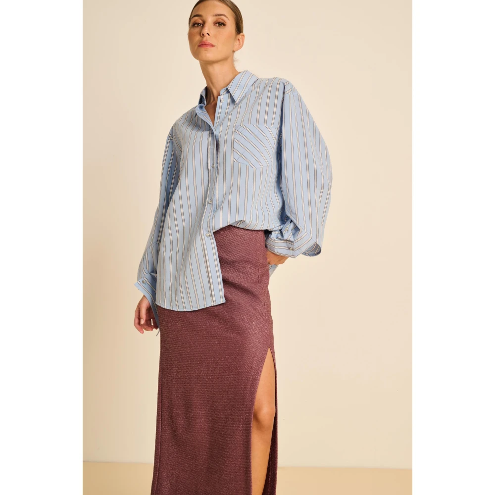 March23 Alice Blouse Blue Dames