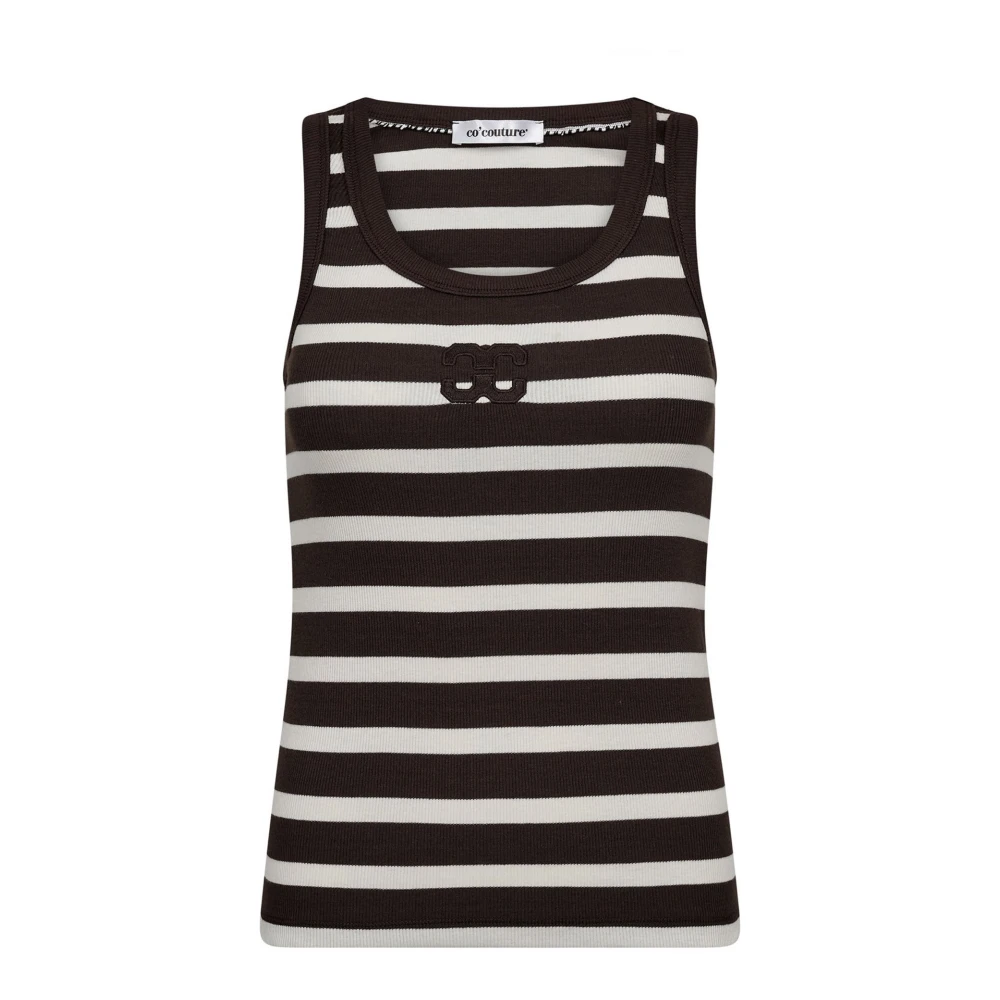 Co'couture Multicolor Grannycc Rib Emb. Tank Top - Female - Sleeveless Tops - Xs - Tops