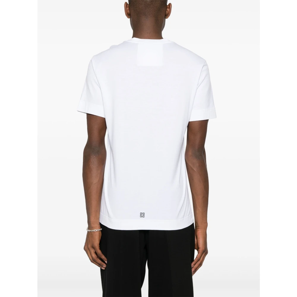 Givenchy T-shirt met logo-borduursel White Heren