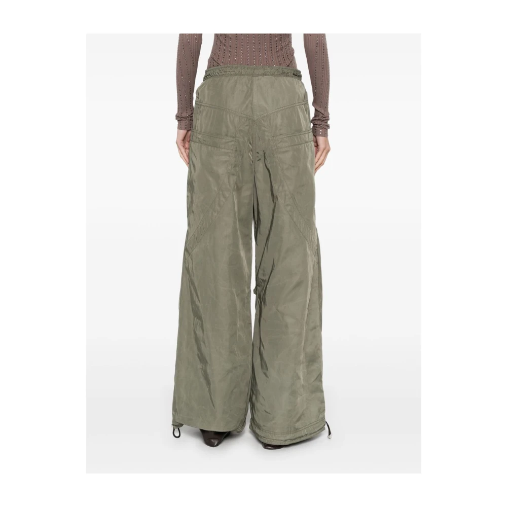 The Attico Groene Elastische Trekkoord Broek Green Dames