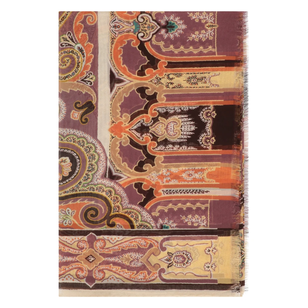Etro Multicolor Silk Scarves, Female, One Size, Printed Silk Scarf