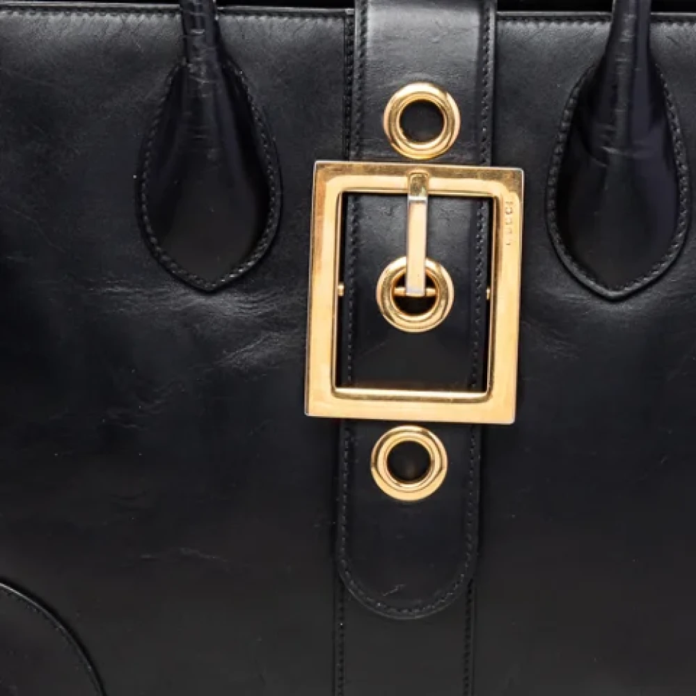 Gucci Vintage Pre-owned Leather totes Black Dames