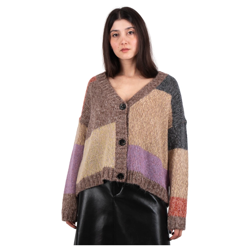 Max Mara Weekend Patchwork Cardigan met Camera Patch Multicolor Dames