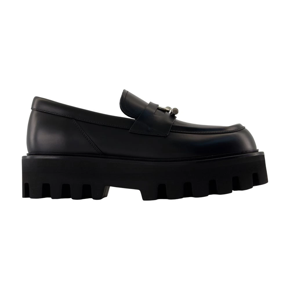 Alexander Mcqueen Men's Black Loafers, 6 Uk, Leather Loafers - Stylish Slip-On