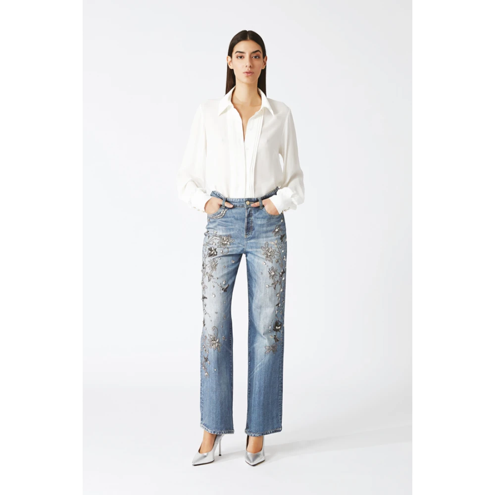 Nenette Lichte Denim Jeans Blue Dames