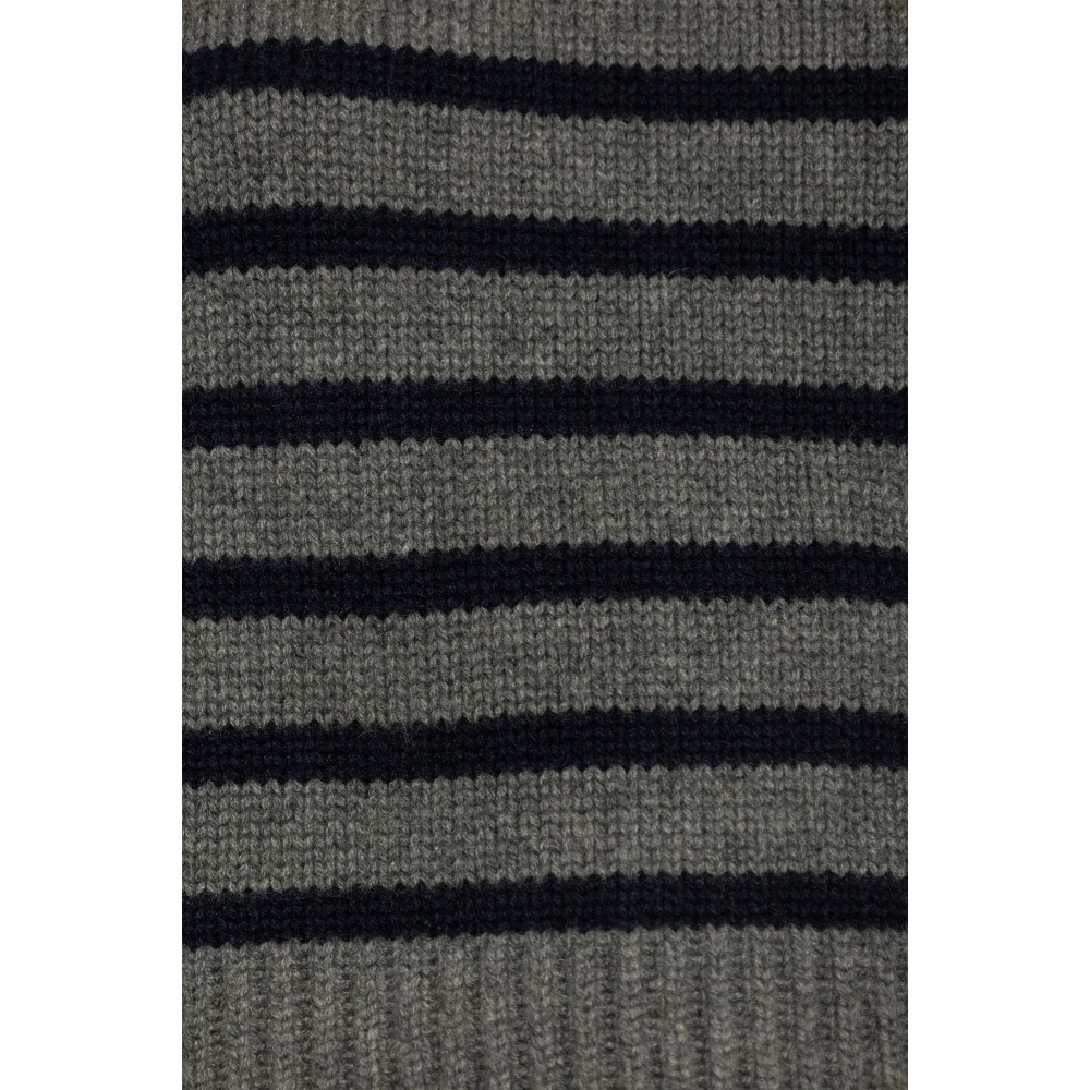 Lisa Yang Turtleneck Fleur Stripes Gray Dames