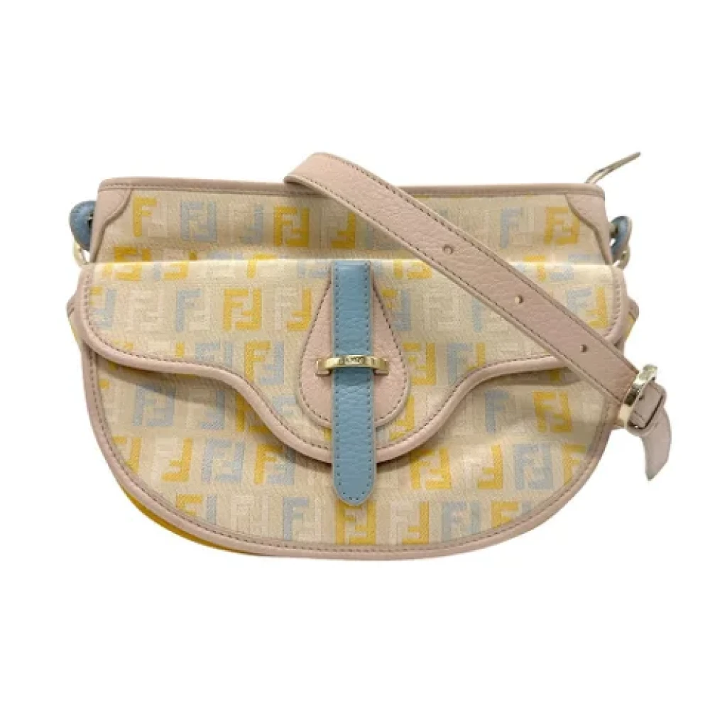 Fendi Vintage Pre-owned Canvas shoulder-bags Multicolor Dames