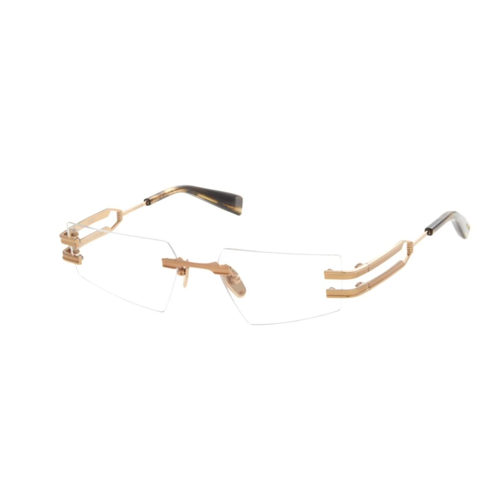 Balmain Unisex Yellow Fixe Rimless Rectangle Eyeglasses