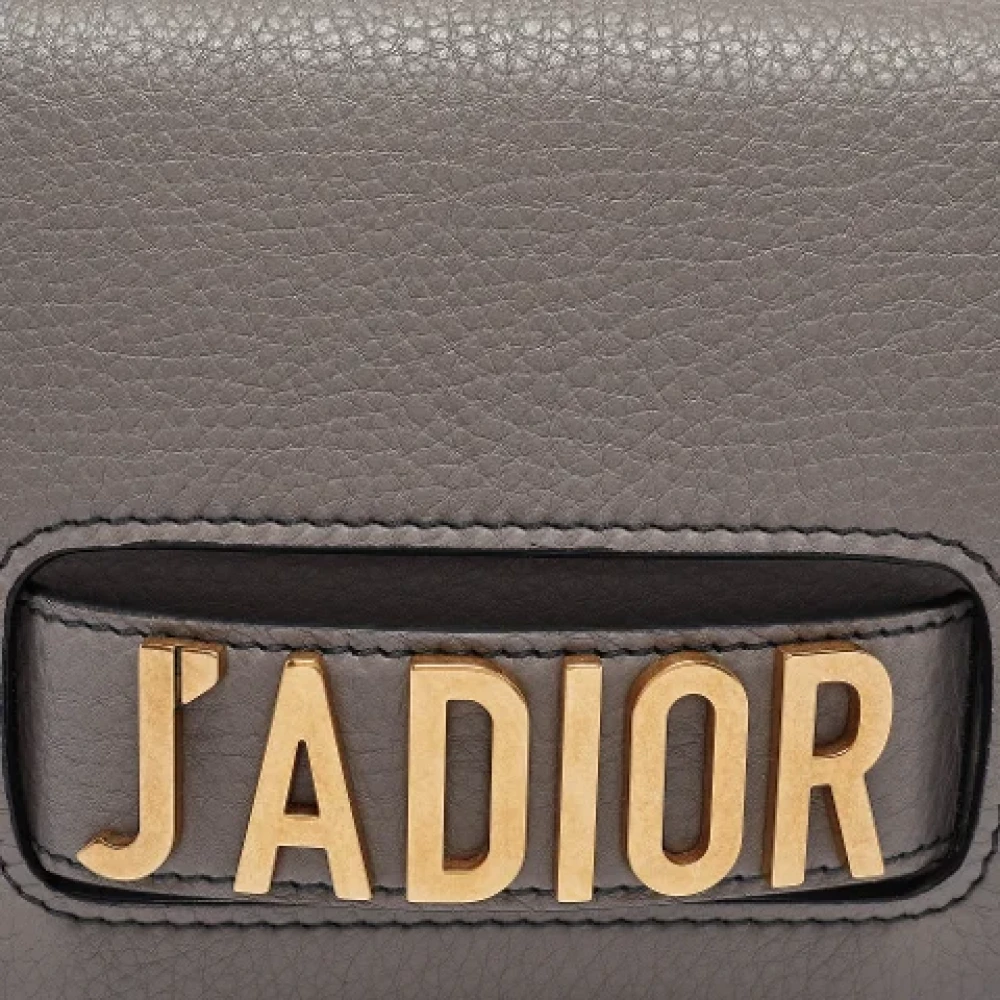 Dior Vintage Pre-owned Leather dior-bags Gray Dames