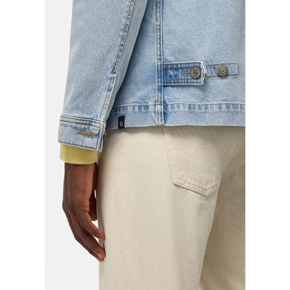 Boggi Milano Work Shirt Jacket van katoenen denim Blue Heren