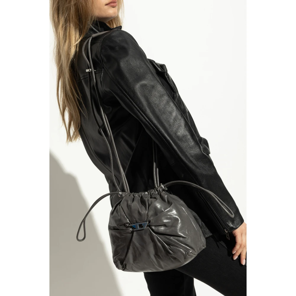 Diesel Schoudertas Scrunch-D Gray Dames