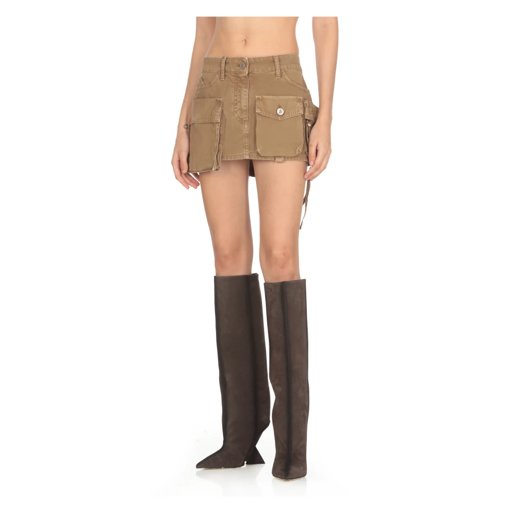 The Attico Groene Cargo Mini Rok Green Dames