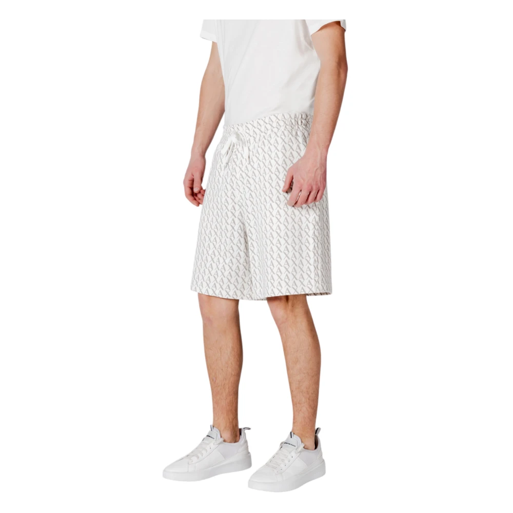 Armani Exchange Sportieve Bermuda Shorts voor Mannen Beige Heren