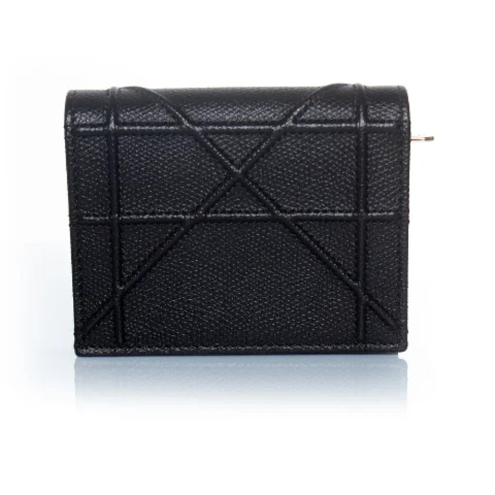 Dior Vintage Pre-owned Leather wallets Black Dames
