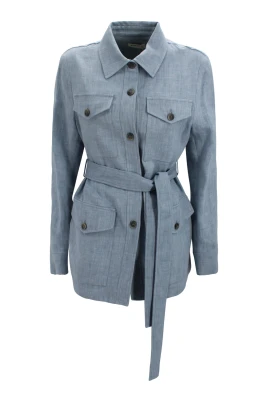 Belted Linen Jacket