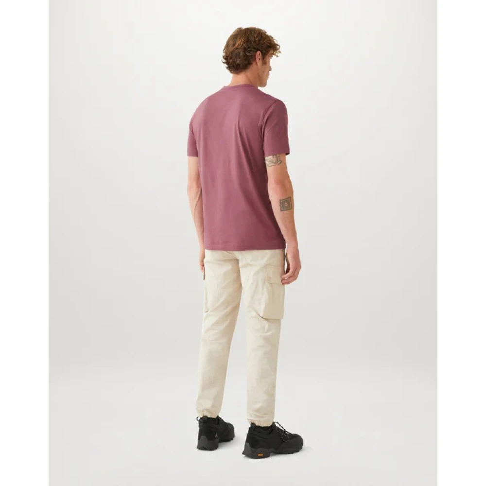 Belstaff Klassiek katoenen T-shirt met korte mouwen Red Heren