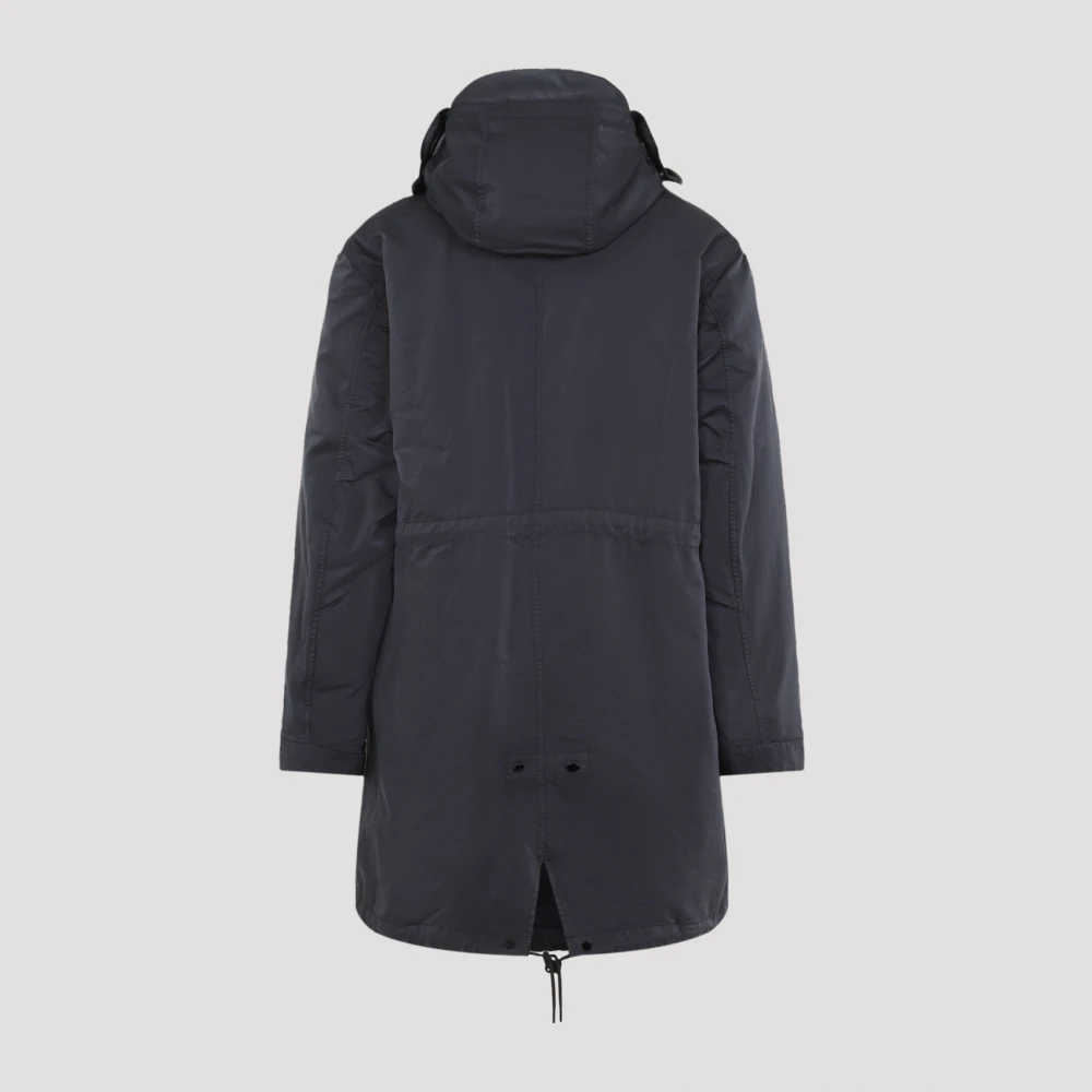 C.P. Company Zwarte Zand Lange Jas voor Mannen Black Heren
