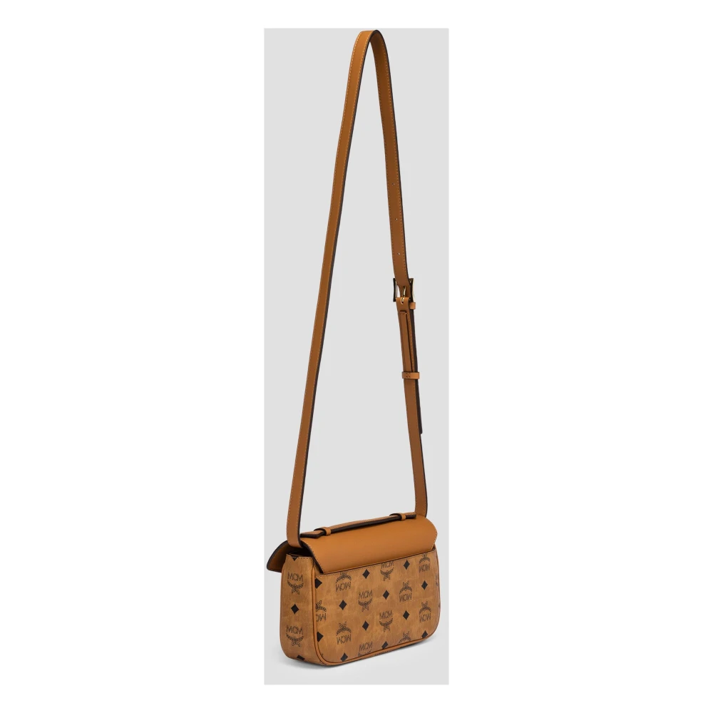 MCM Tracy Schoudertas in Visetos Brown Dames