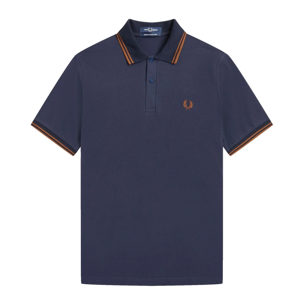 Fred Perry Twin Tipped Polo Navy Ice Blue Heren