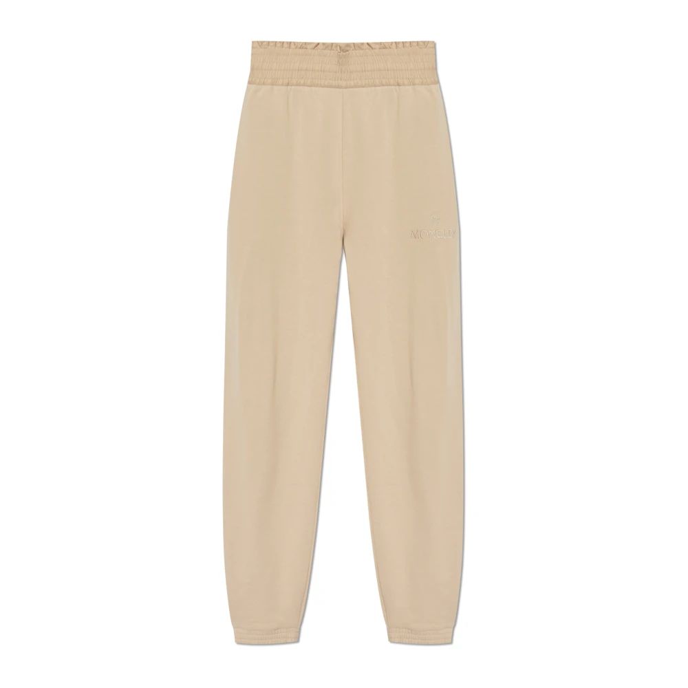 Moncler Broek met logo Beige Dames