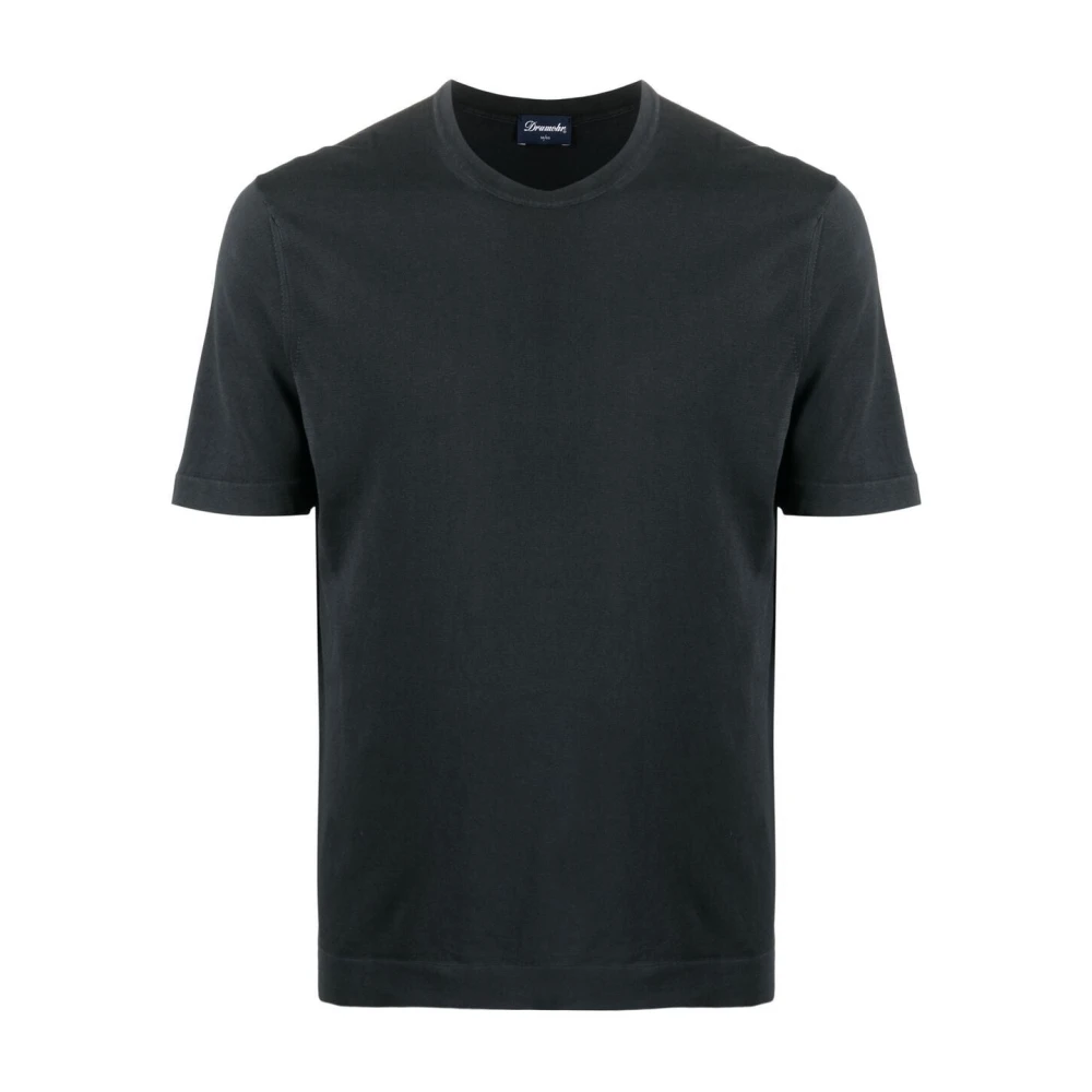 Drumohr Klassieke T-shirts en Polos Collectie Black Heren