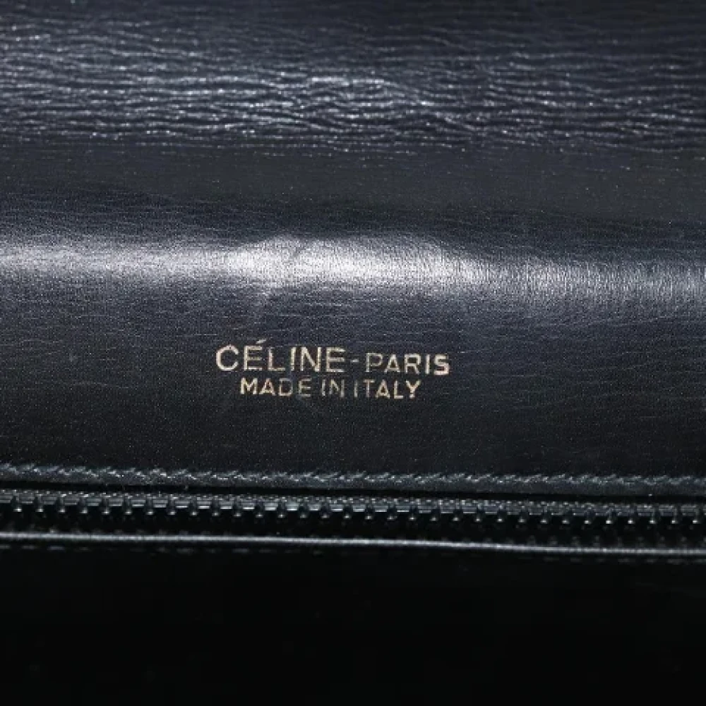 Celine Vintage Pre-owned Leather clutches Black Dames